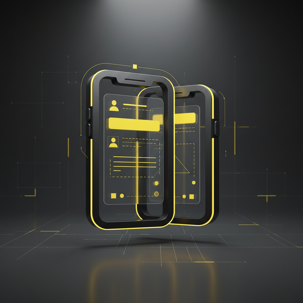 Mobile app development visualization